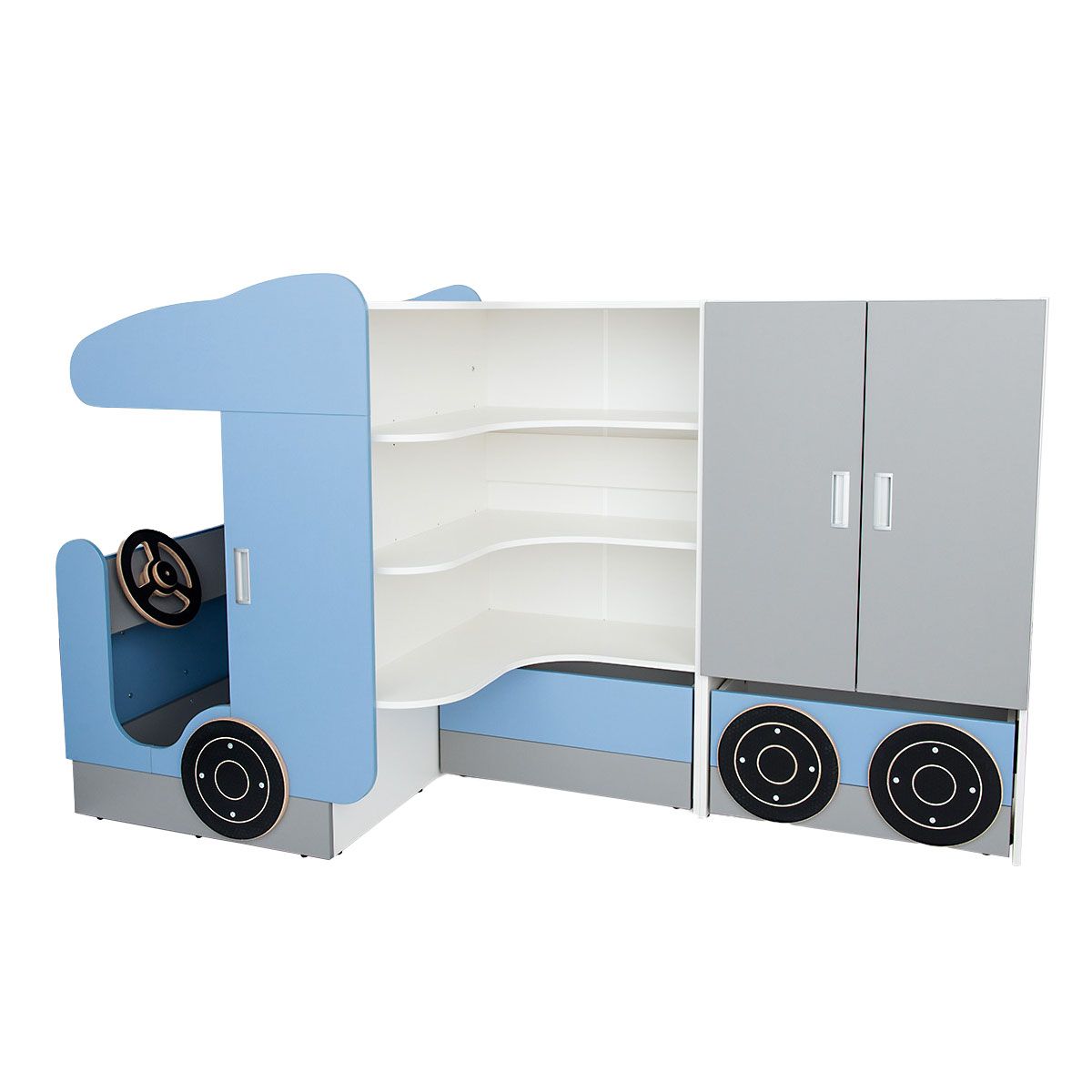 Truck Bookcase with Cushioned Driver Cab by NOVUM