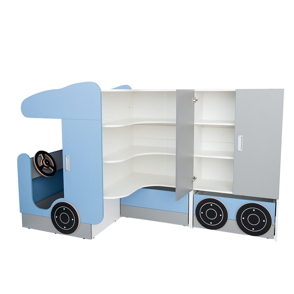 Truck Bookcase with Cushioned Driver Cab by NOVUM