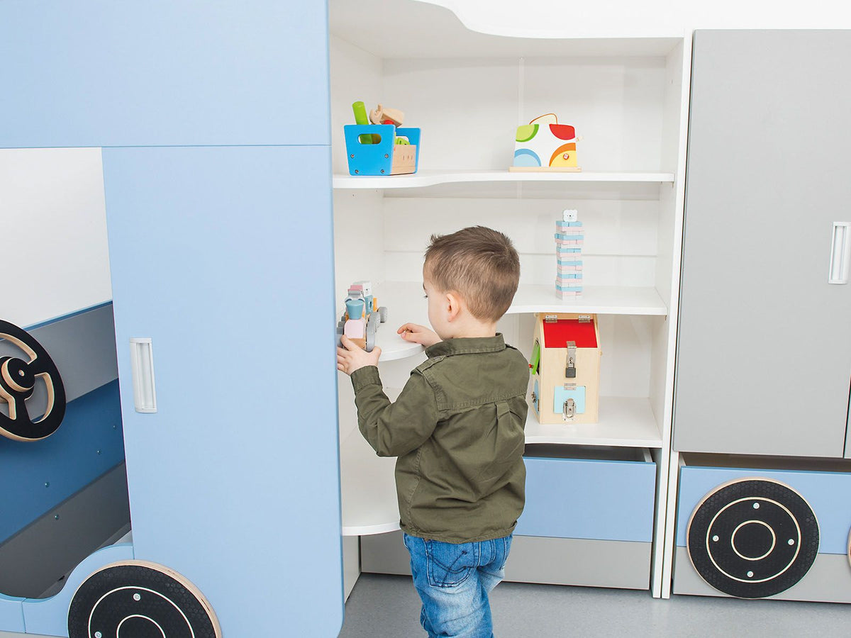 Truck Bookcase with Cushioned Driver Cab by NOVUM