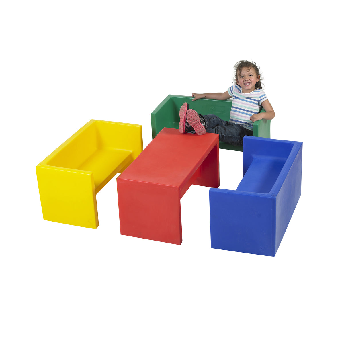 3-in-1 Flexible Seating Bench and Activity Table, view 9