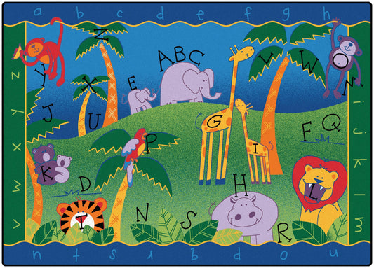 Alphabet Jungle Classroom Rug