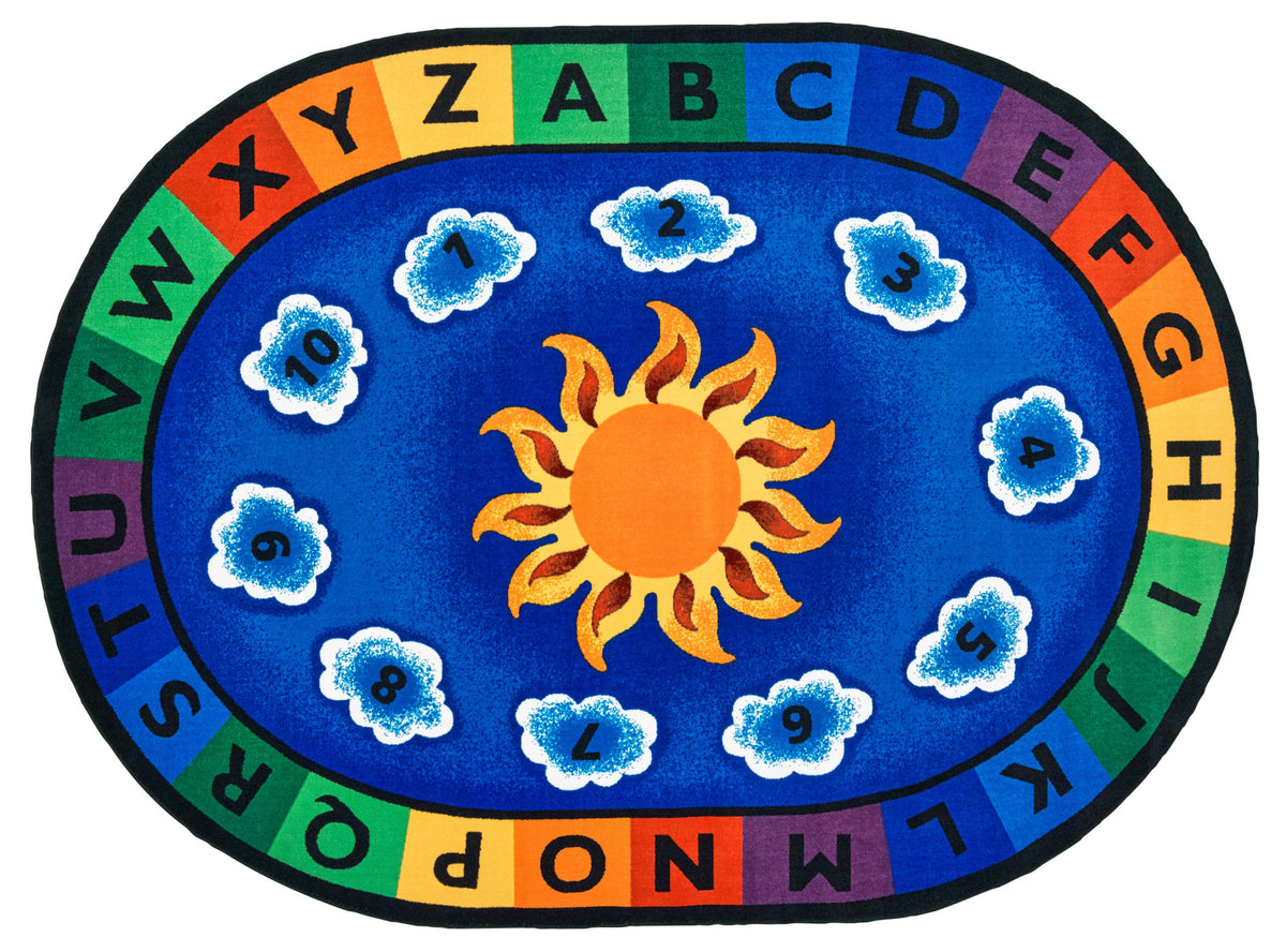 Sunny Day Learn & Play Classroom Rug, view 4