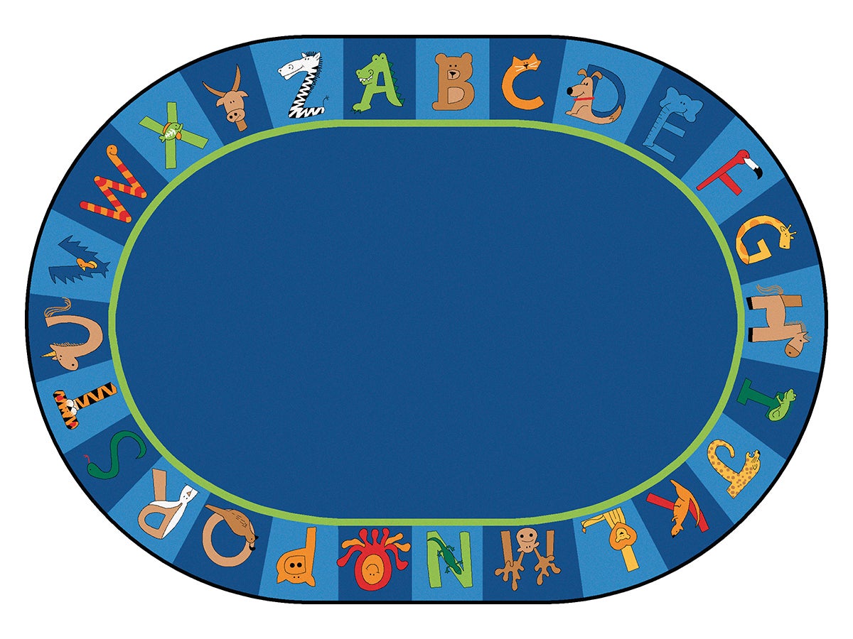 A to Z Animals Alphabet Classroom Rug, view 2