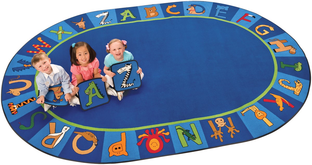A to Z Animals Alphabet Classroom Rug