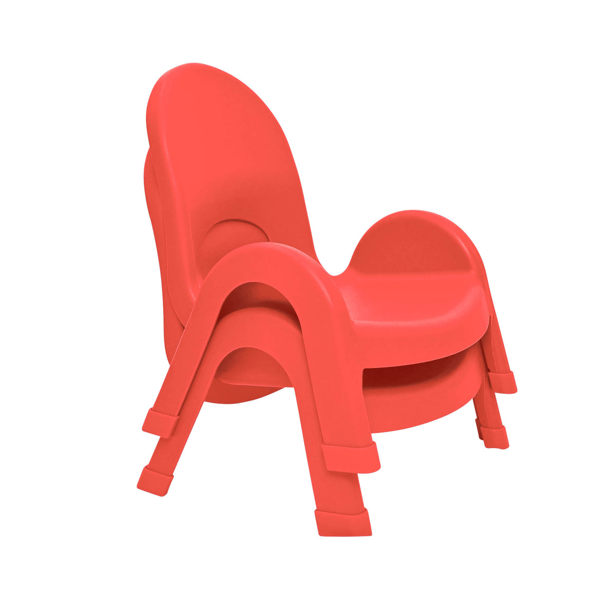 Value Stack Stackable Classroom Chair – Candy Apple Red / 5" / Set of 2