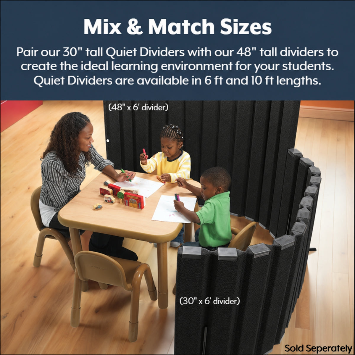 Sound-Dampening Flexible Classroom Room Divider, view 4