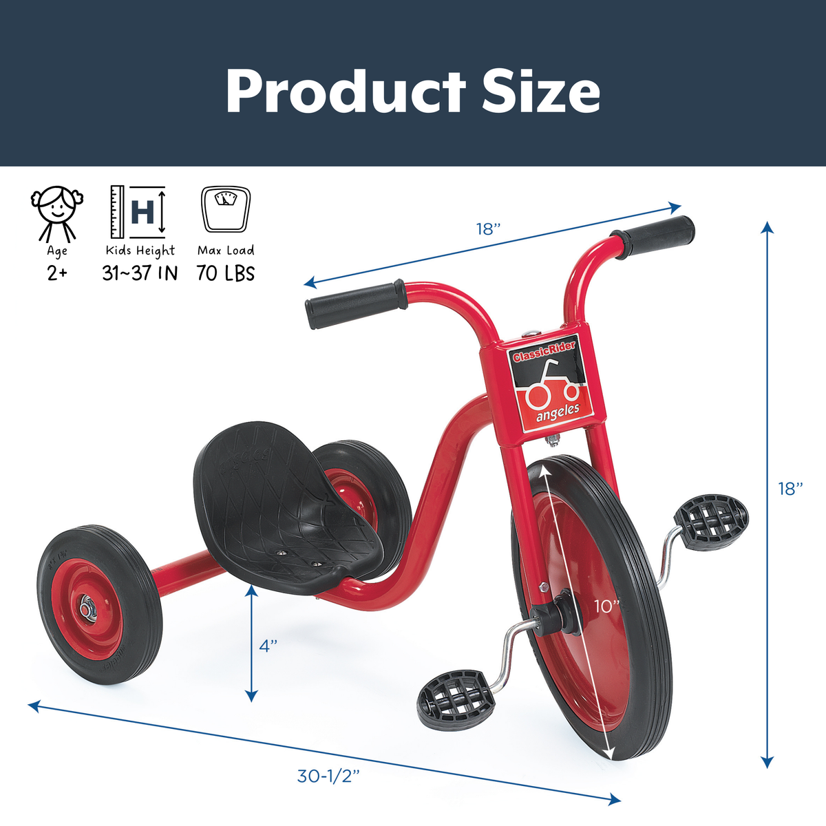 10" Low-Seat Pedal Pusher Trike, view 3