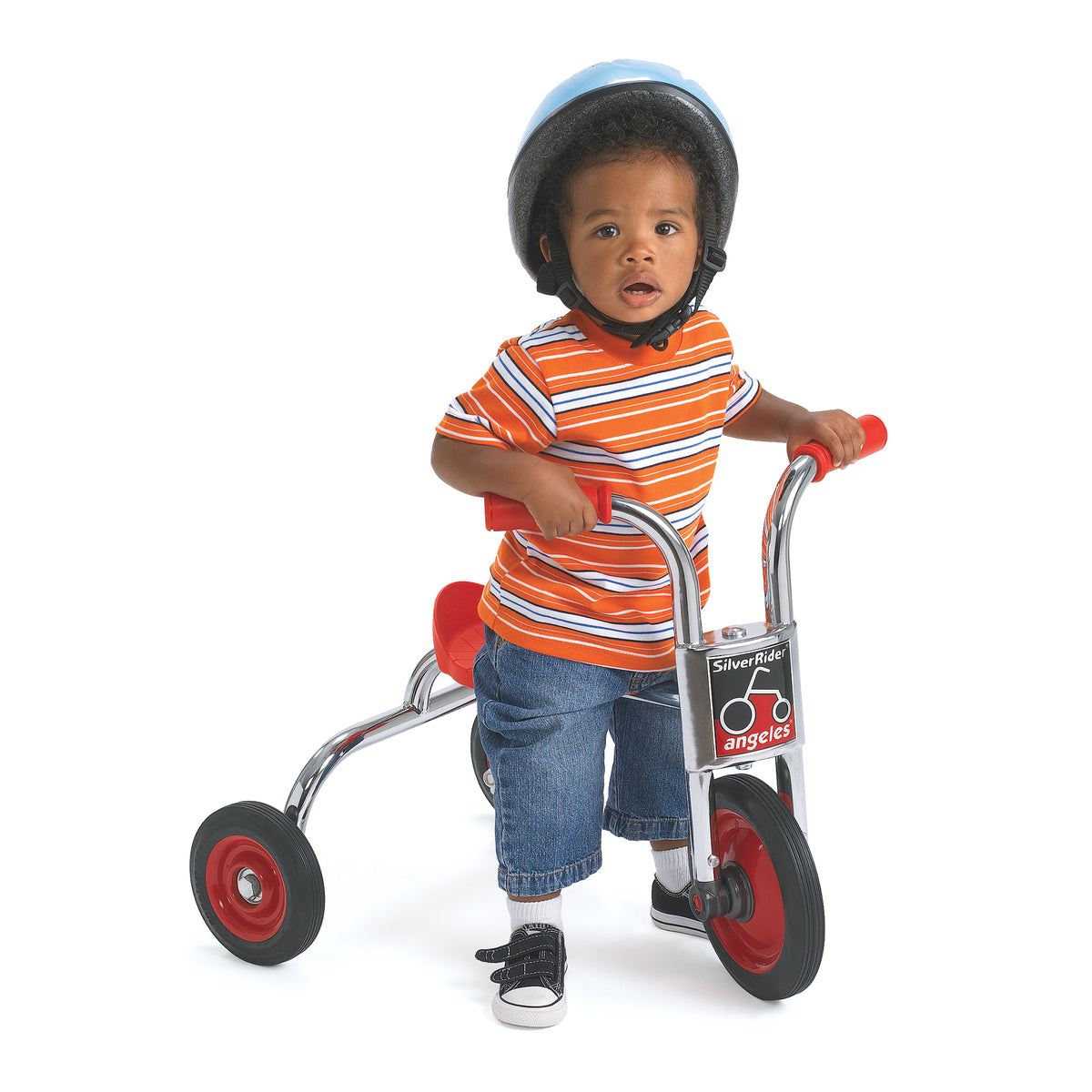 8" Steel Push Trike for Beginners, Red, view 2