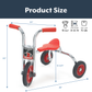 8" Steel Push Trike for Beginners, Red, view 9