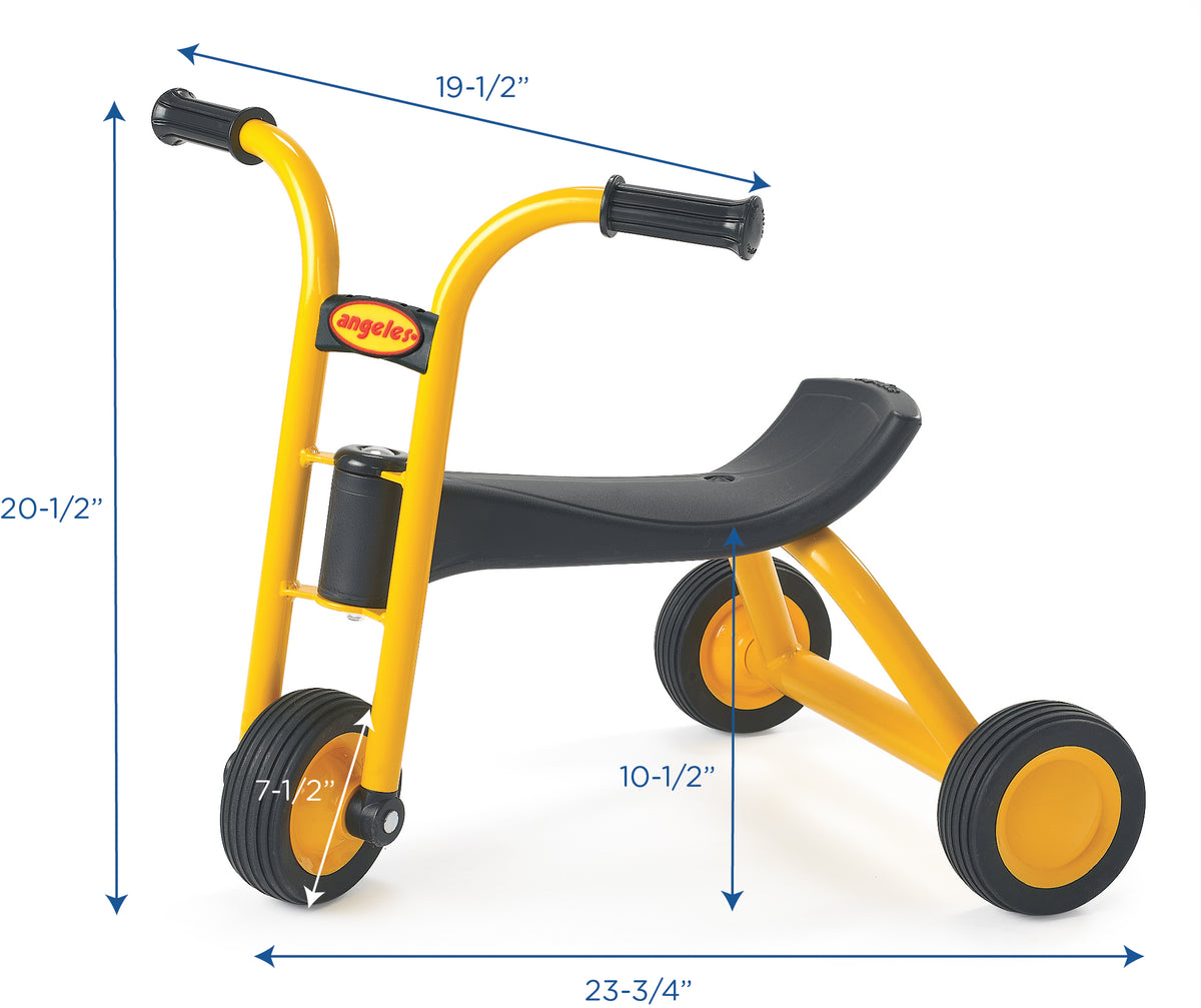 8" Mini Push Trike for Toddlers, Yellow, view 6