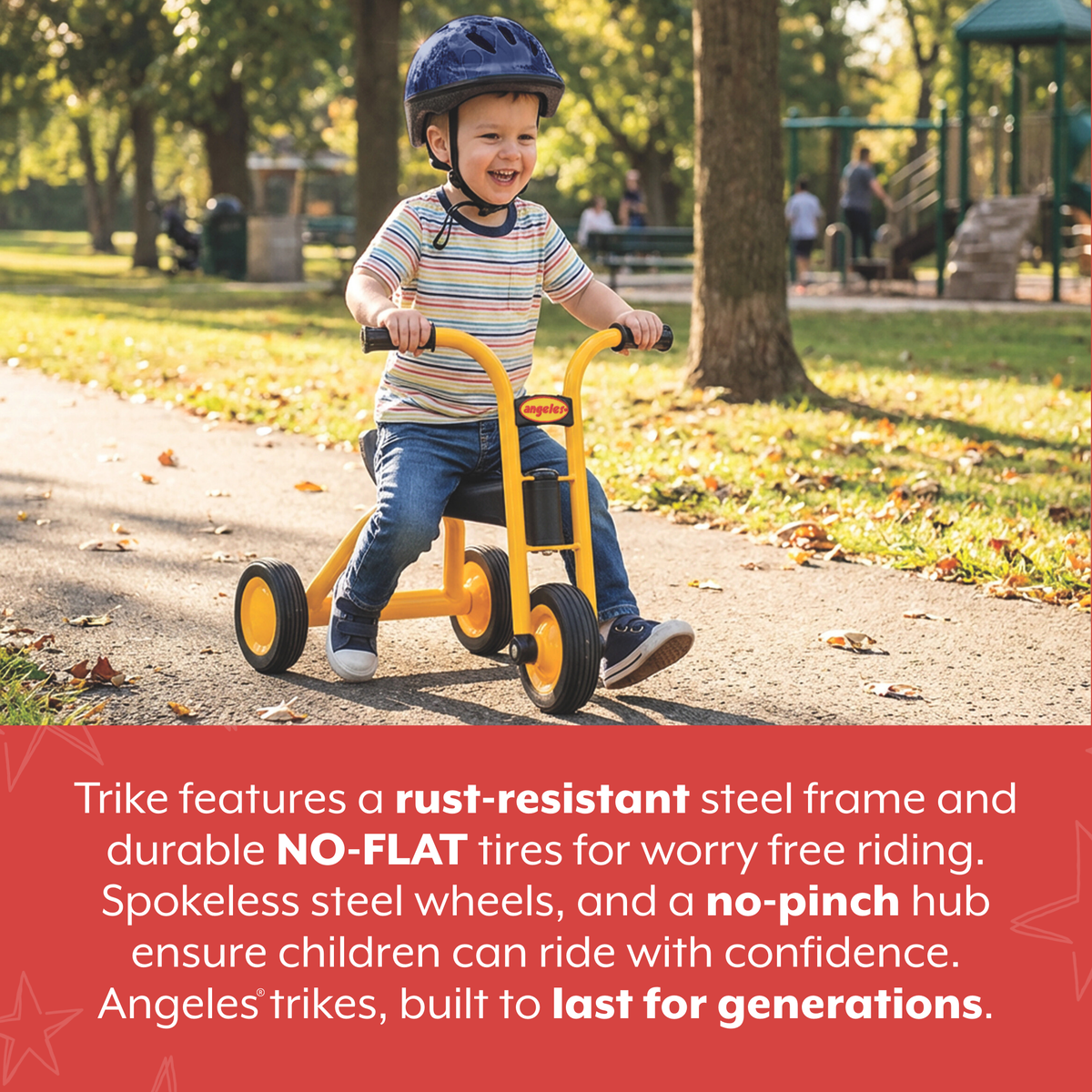 8" Mini Push Trike for Toddlers, Yellow, view 10