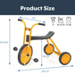 Yellow Steel Preschool Tricycle, view 10