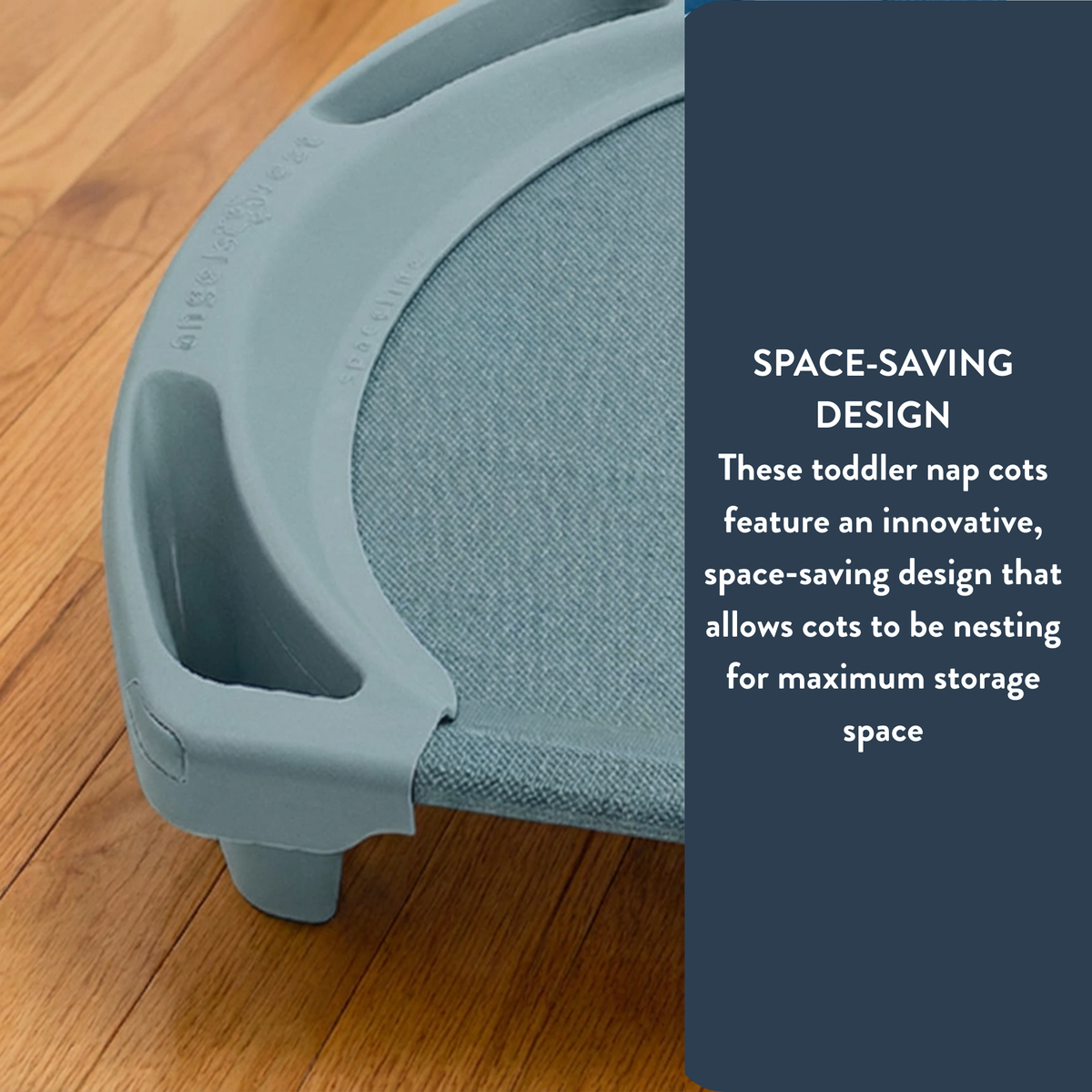 Vertical-Stacking Daycare Nap Cot with Enclosed Ends, view 6