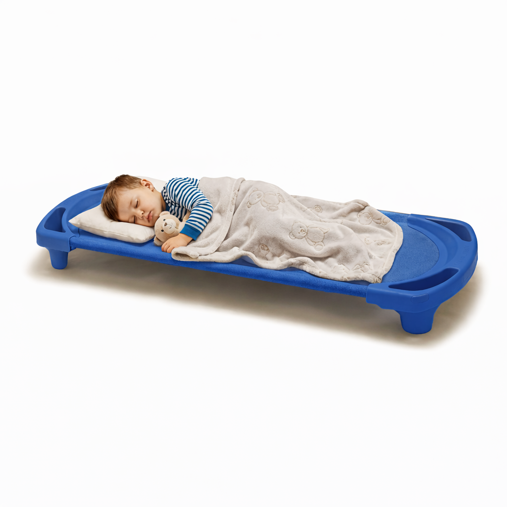 Vertical-Stacking Daycare Nap Cot with Enclosed Ends, view 18