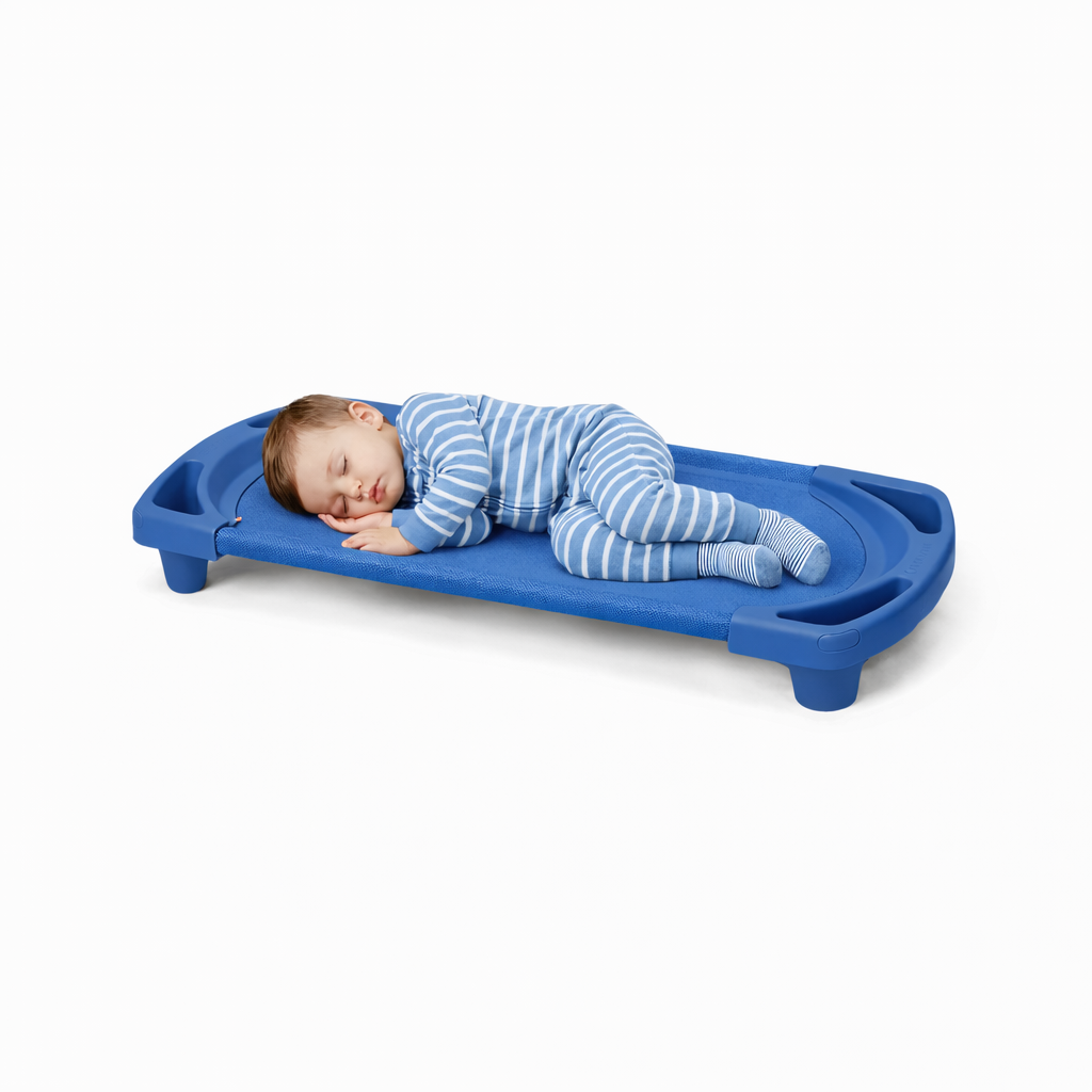 Vertical-Stacking Daycare Nap Cot with Enclosed Ends, view 13