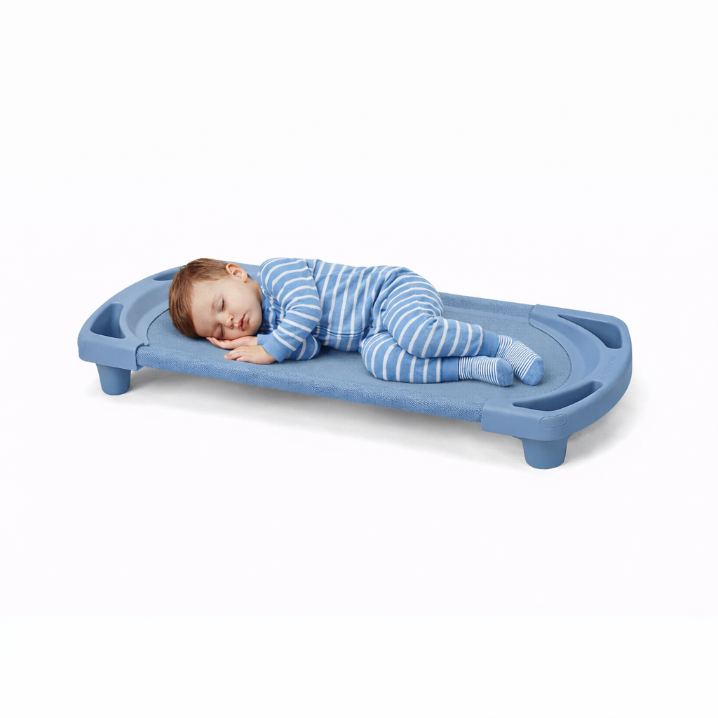 Vertical-Stacking Daycare Nap Cot with Enclosed Ends, view 11