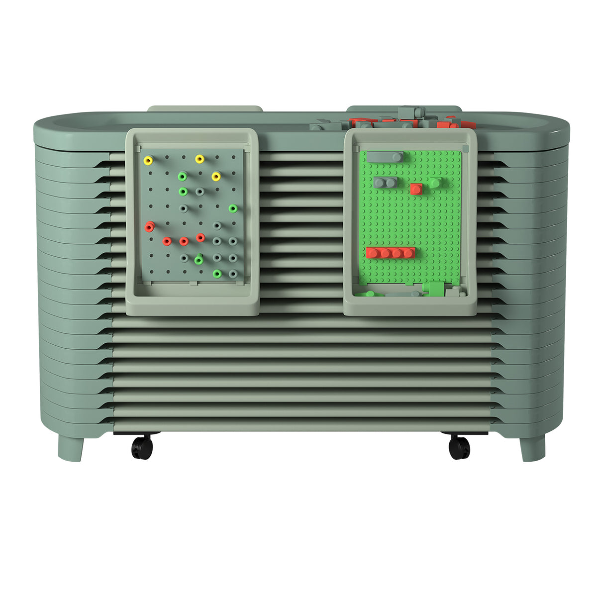 Mobile Cot Storage Activity Center with 20 Stackable Cots, view 3