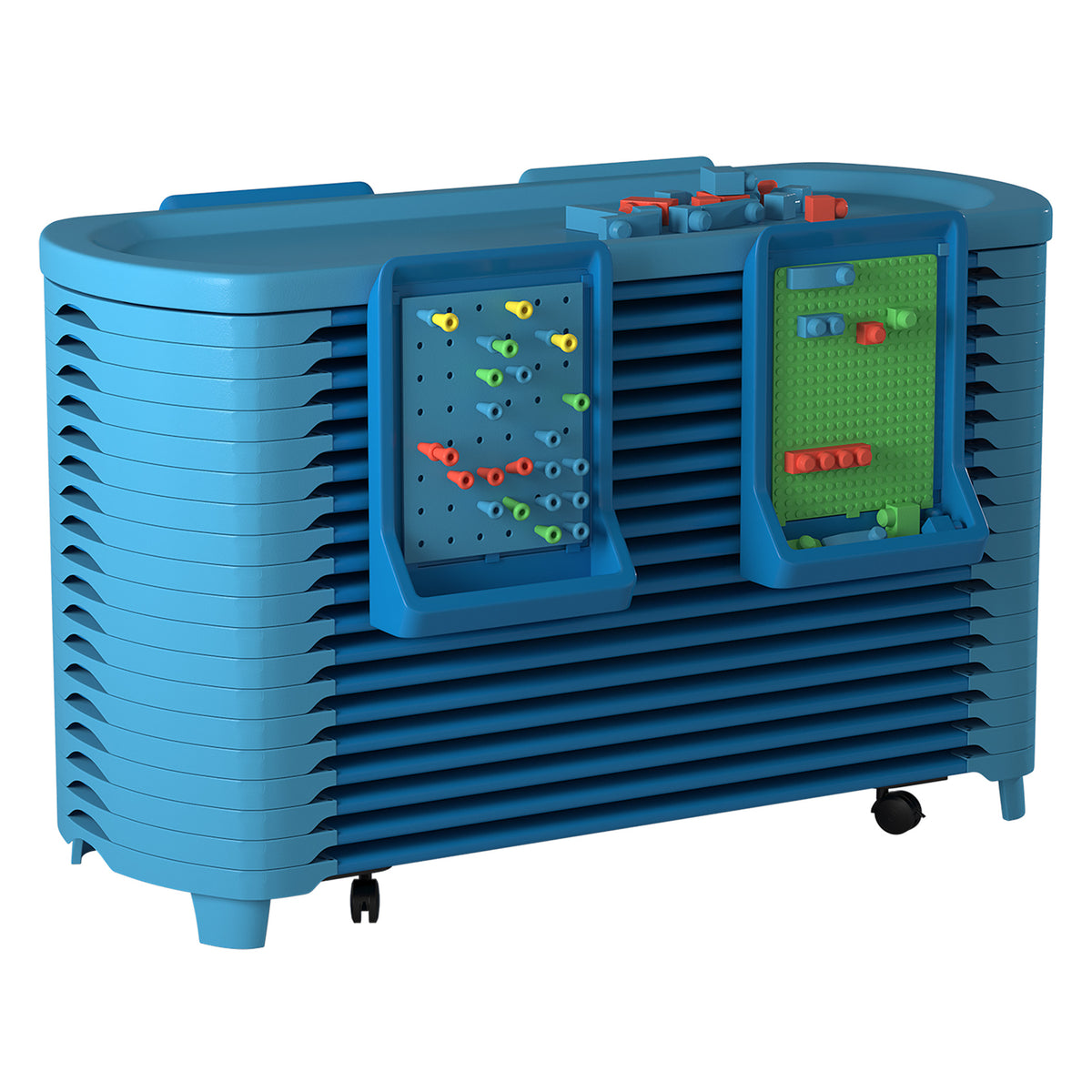 Mobile Cot Storage Activity Center with 20 Stackable Cots, view 2