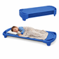 Vertical-Stacking Daycare Nap Cot with Enclosed Ends, Ocean / Standard / Set of 4