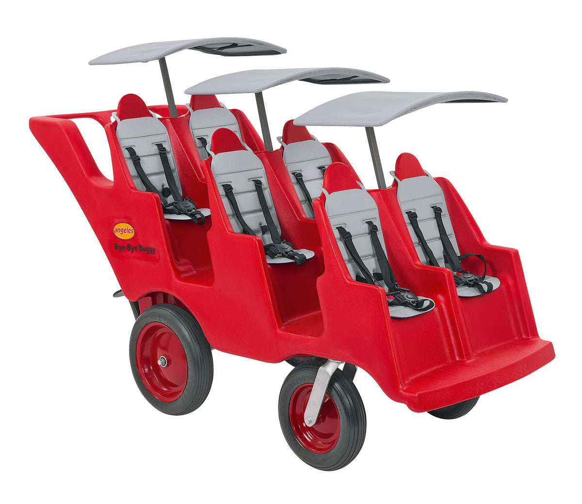 6-Passenger Daycare Stroller Buggy with Canopies, view 2