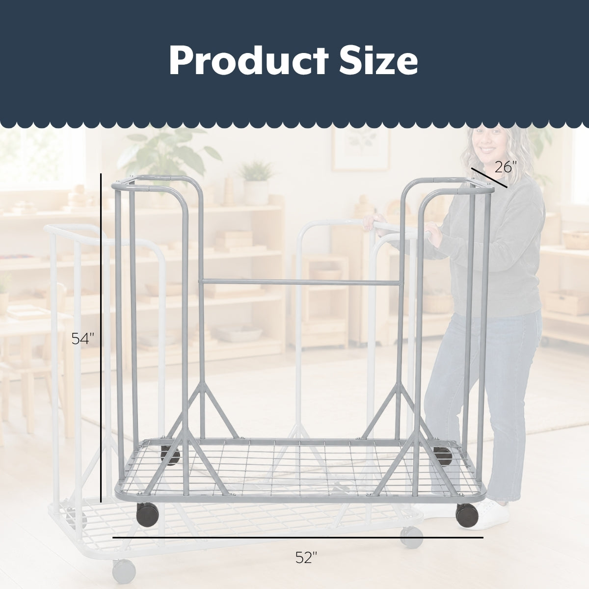 Universal Rolling Rest Mat Storage Cart, view 3