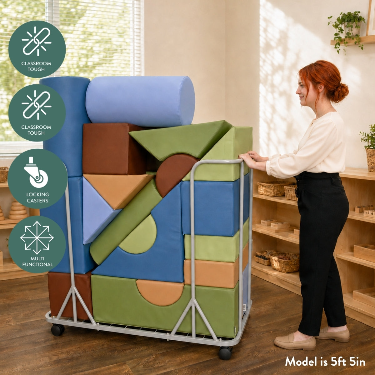 Universal Rolling Rest Mat Storage Cart, view 6