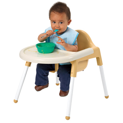 Stackable Infant Feeding Chair with Harness and Tray