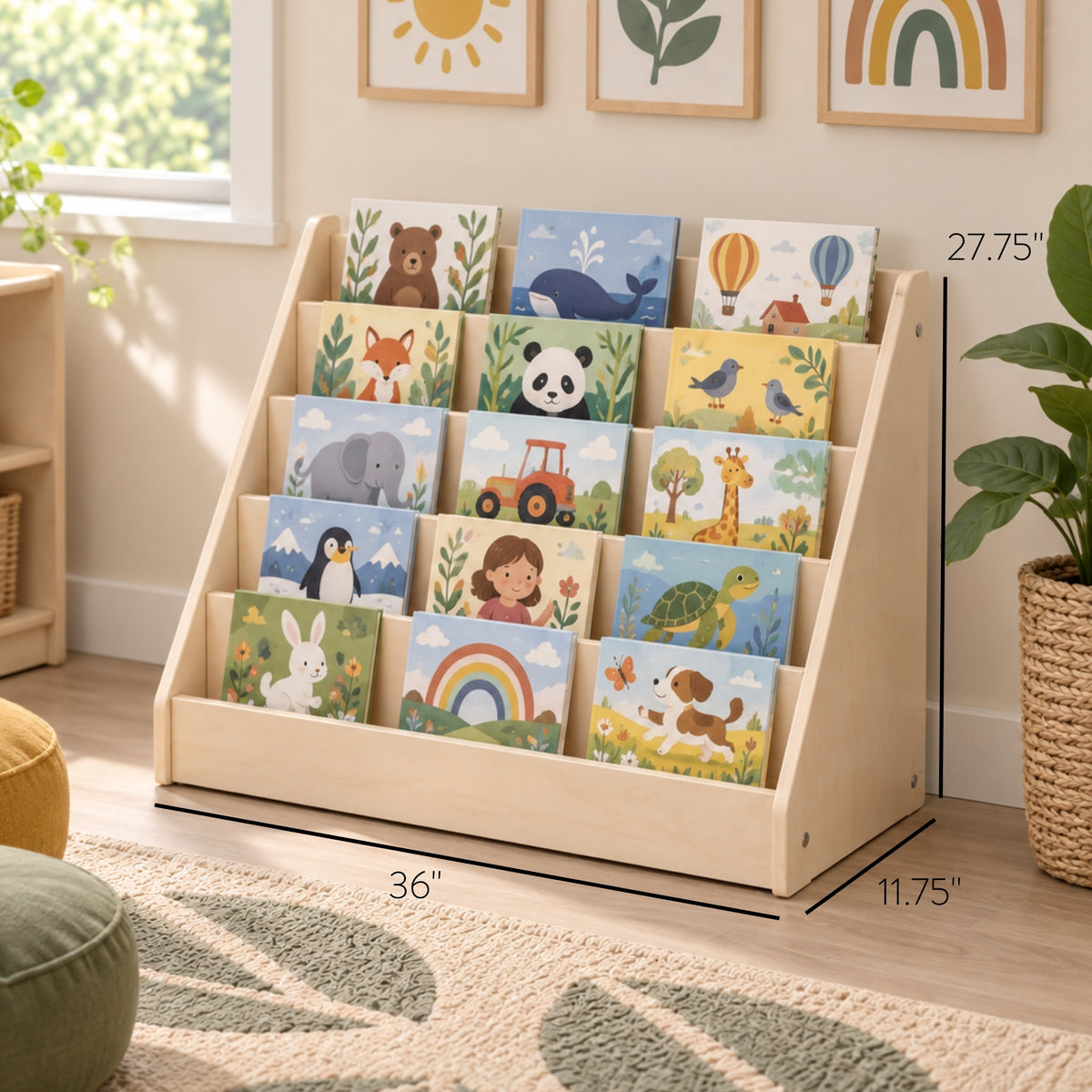 5-Shelf Book Display, view 2