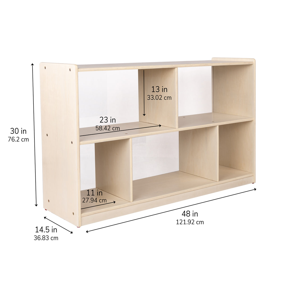 Mobile 29" H 2-Shelf Storage with Clear Back - RTA, view 2