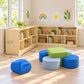 Mobile 24" H 2-Shelf Fold-and-Lock Storage Unit, view 2