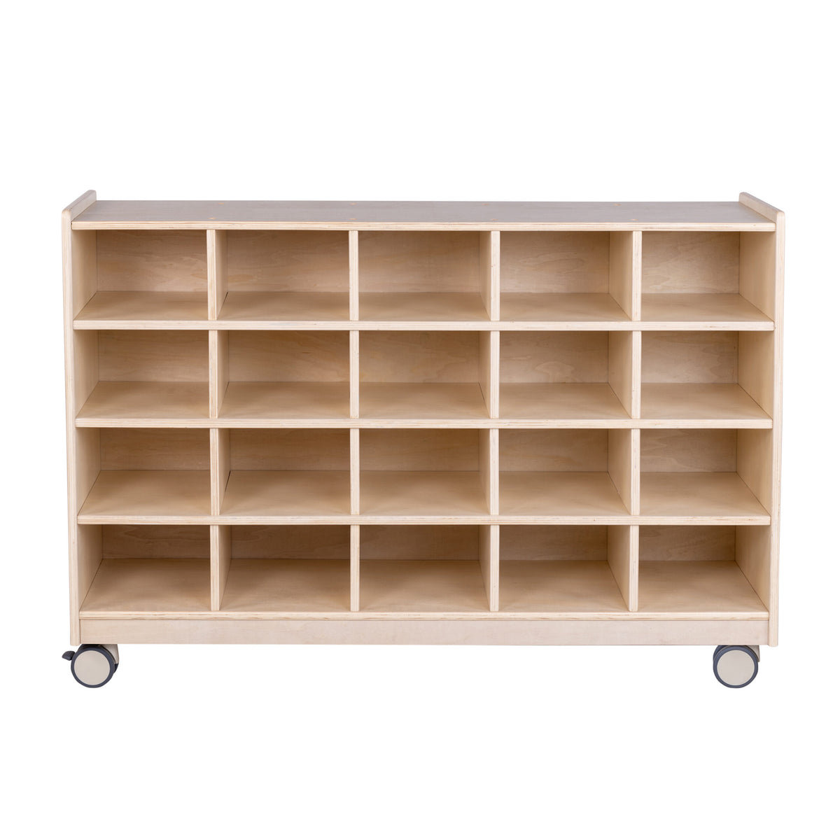 Mobile 20-Cubby Storage Unit, Assembled