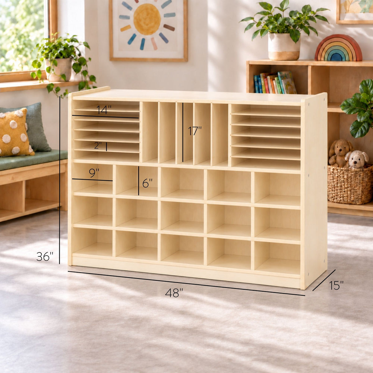 Mobile Multi-Section Classroom Storage Unit, view 2