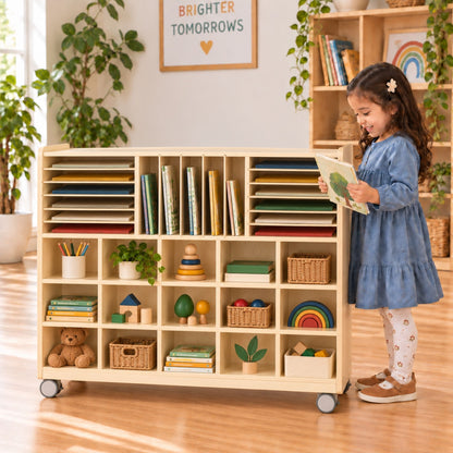 Mobile Multi-Section Classroom Storage Unit