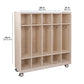 Mobile 5-Section Locker with Shoe Storage, Assembled, view 2