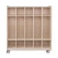 Mobile 5-Section Locker with Shoe Storage, Assembled