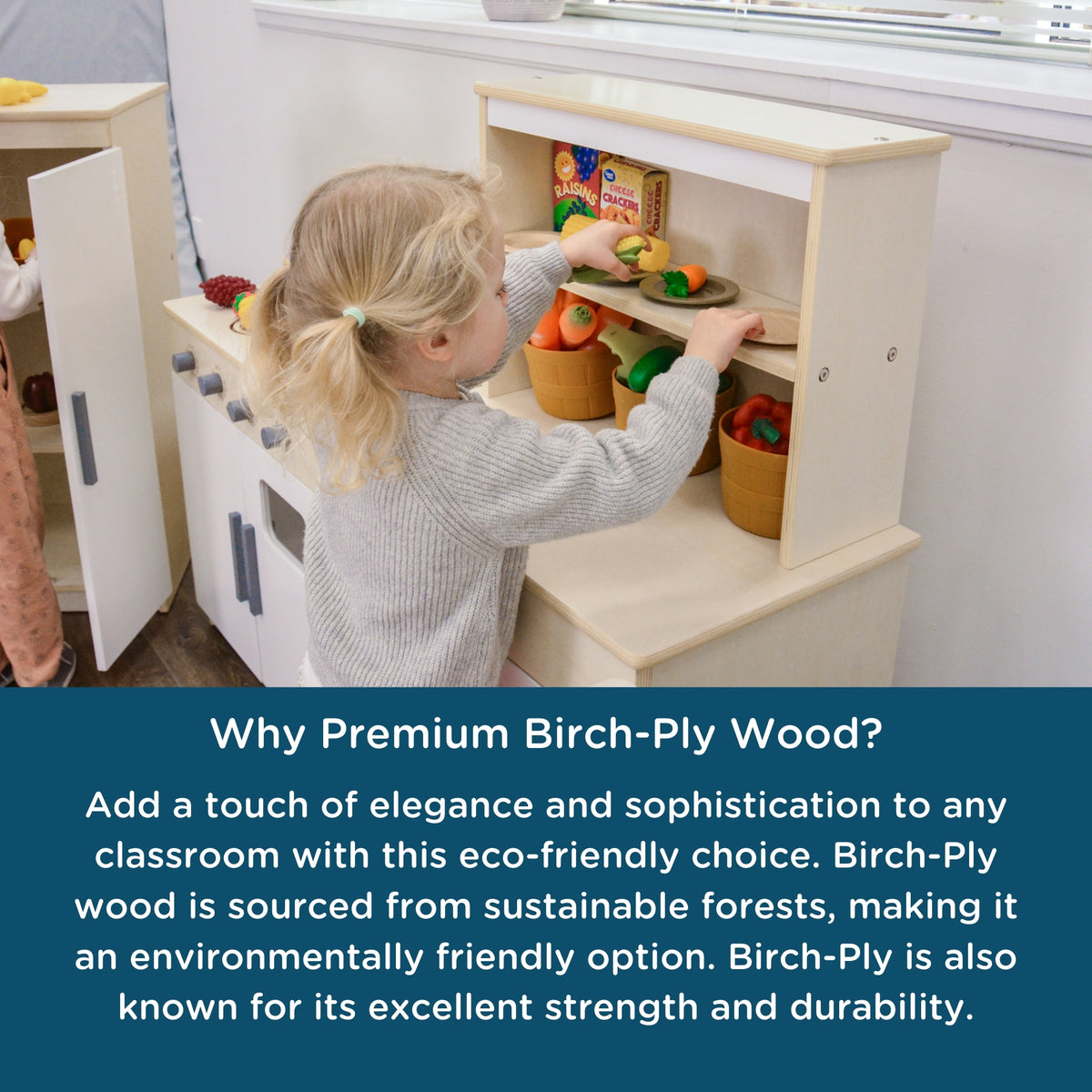 White Wooden Play Kitchen Hutch, view 7