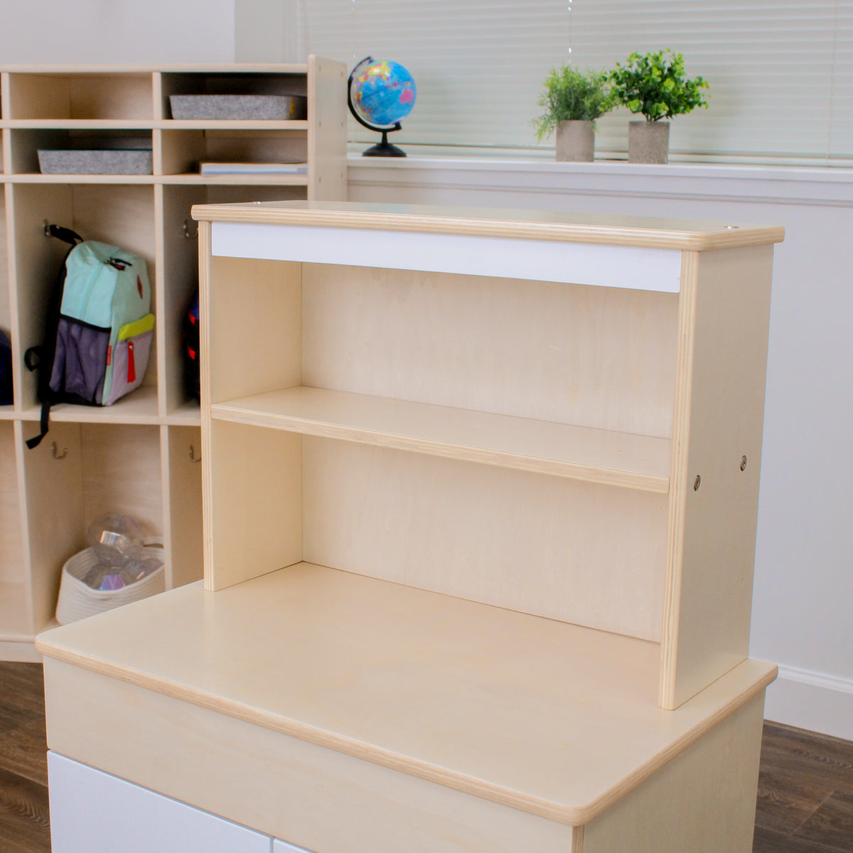 White Wooden Play Kitchen Hutch, view 6