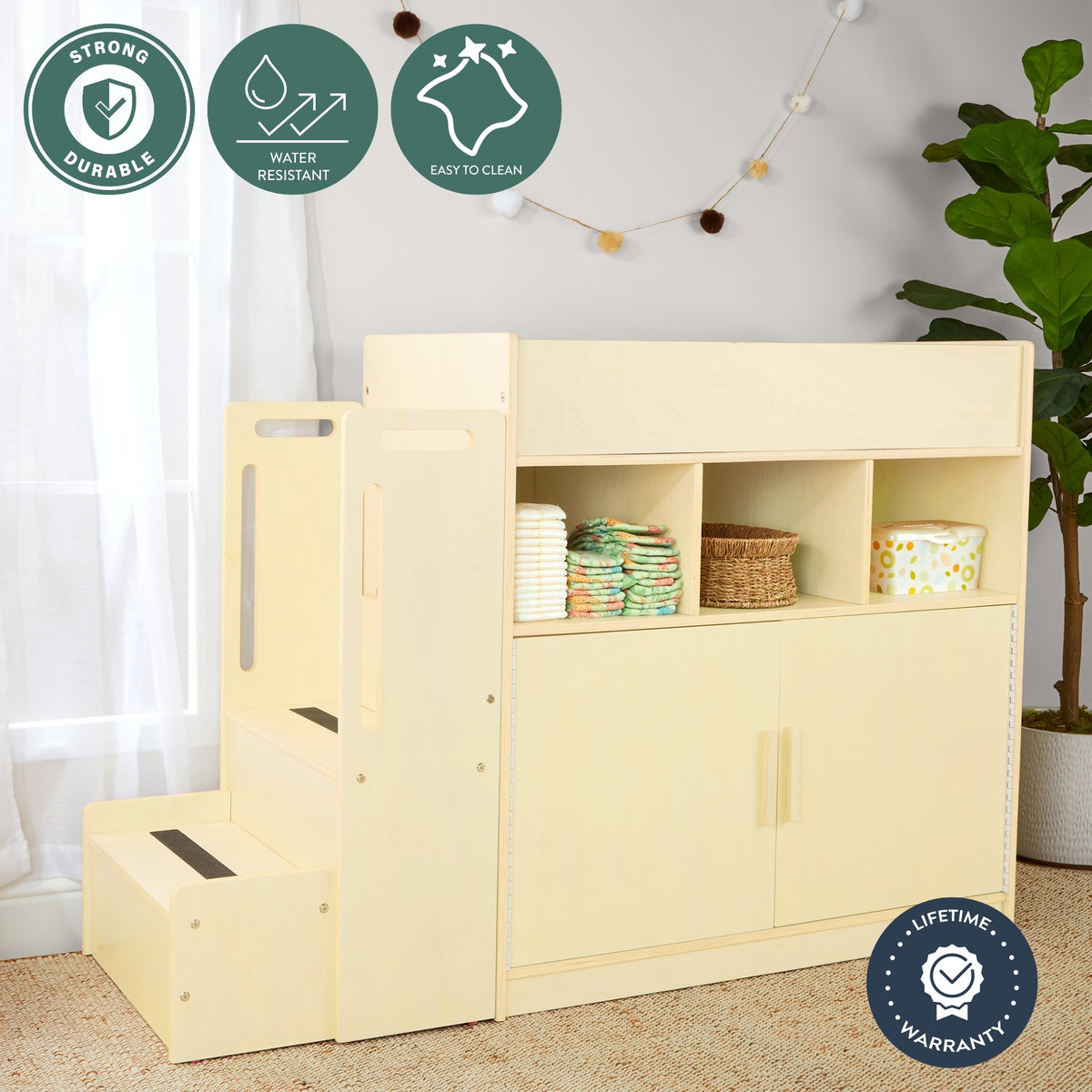 Toddler Step Stool Tower with Hand-Hold Handles, view 4