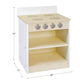 White Wooden Toddler Play Stove, view 2