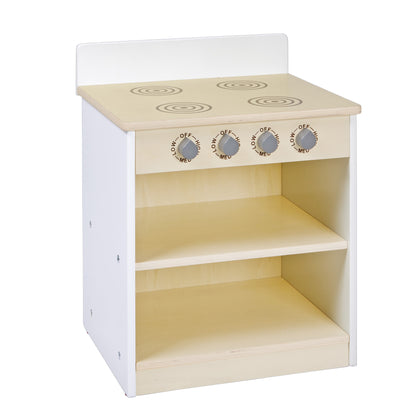White Wooden Toddler Play Stove