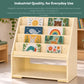 Reversible 4-Shelf Mobile Book Display with Storage, view 5