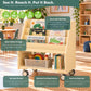 Reversible 4-Shelf Mobile Book Display with Storage, view 4