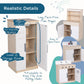 4-Piece Wooden Play Kitchen Set with Hutch, view 6