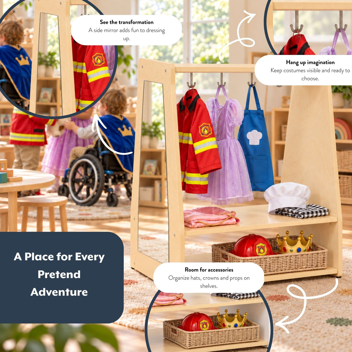 Toddler Dress-Up Storage Unit – Assembled, view 3