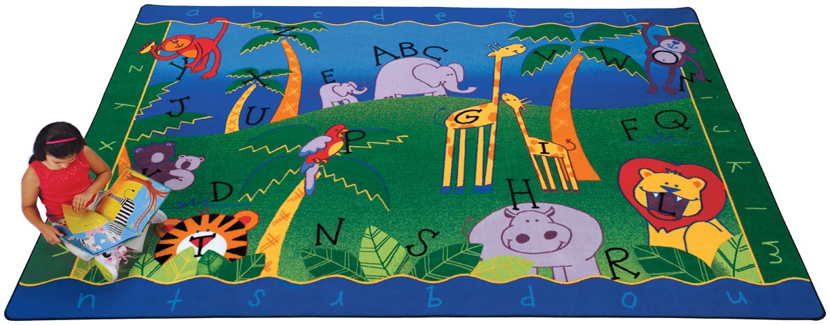 Alphabet Jungle Classroom Rug, view 2