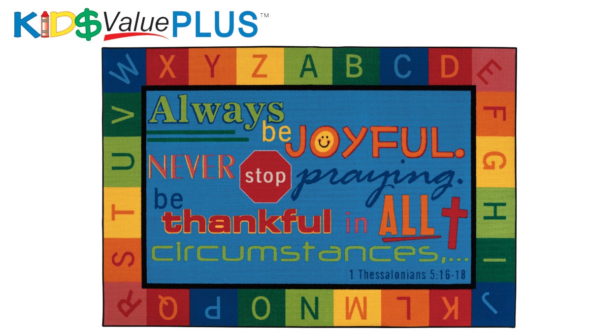 Always Be Joyful Circletime Classroom Rug