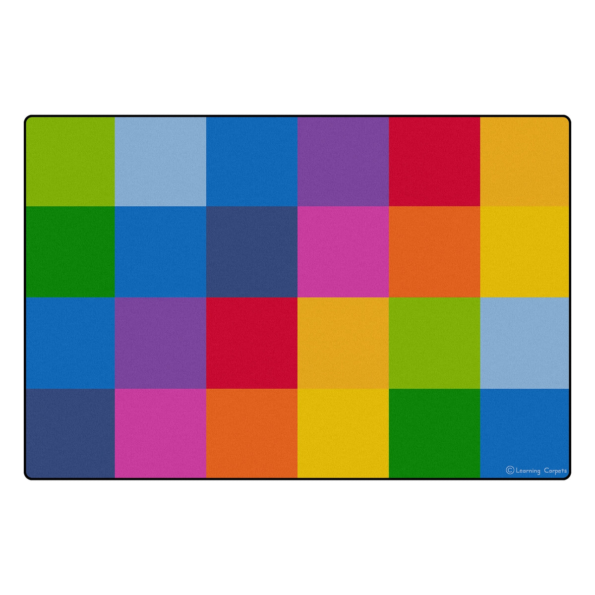 Rainbow Mosaic Classroom Rug, 6' x 9'