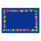 Caravan of Cars Classroom Play Rug, 6' x 9'