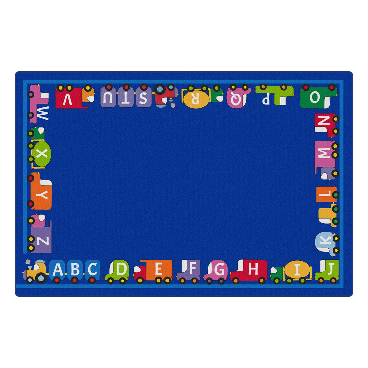 Caravan of Cars Classroom Play Rug, 6' x 9'