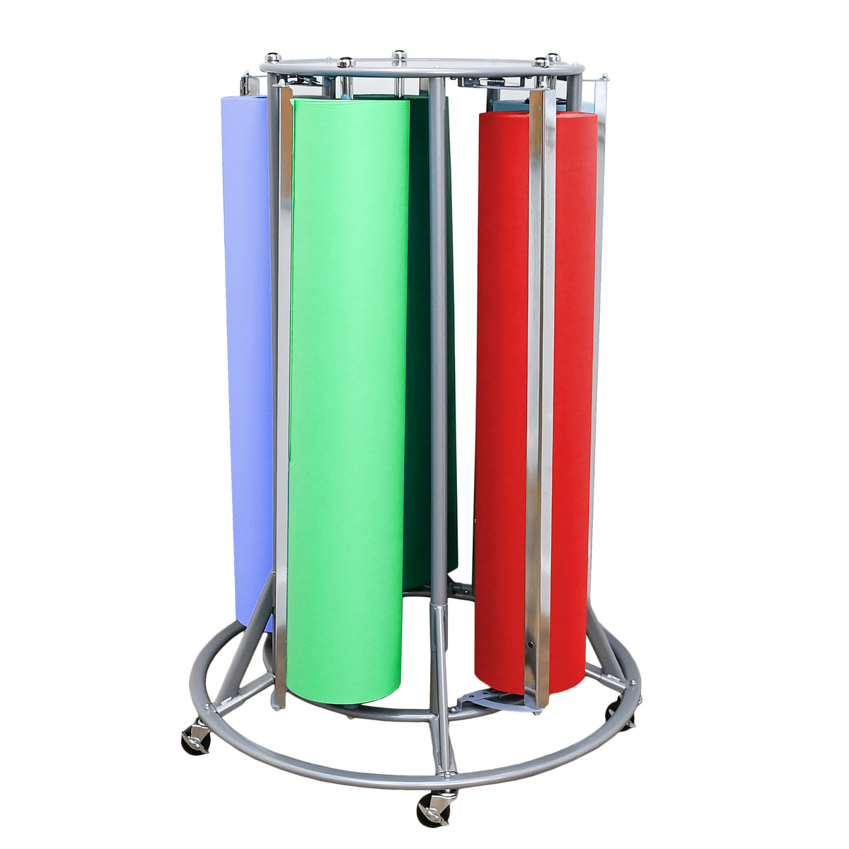 Mobile 5-Roll Classroom Paper Rack and Cutter